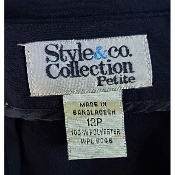 Style & Co Long Maxi Skirt Womens Size 12P Navy Blue Straight Zipper NWT - Picture 7 of 11